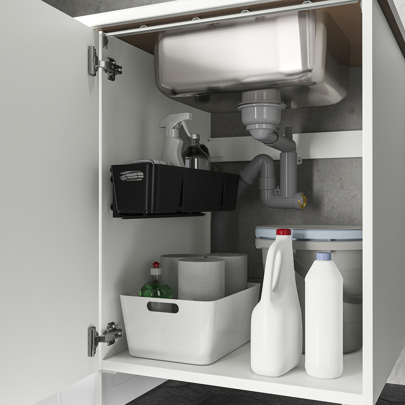 ENHET storage combination, white, 139x63.5x87.5 cm