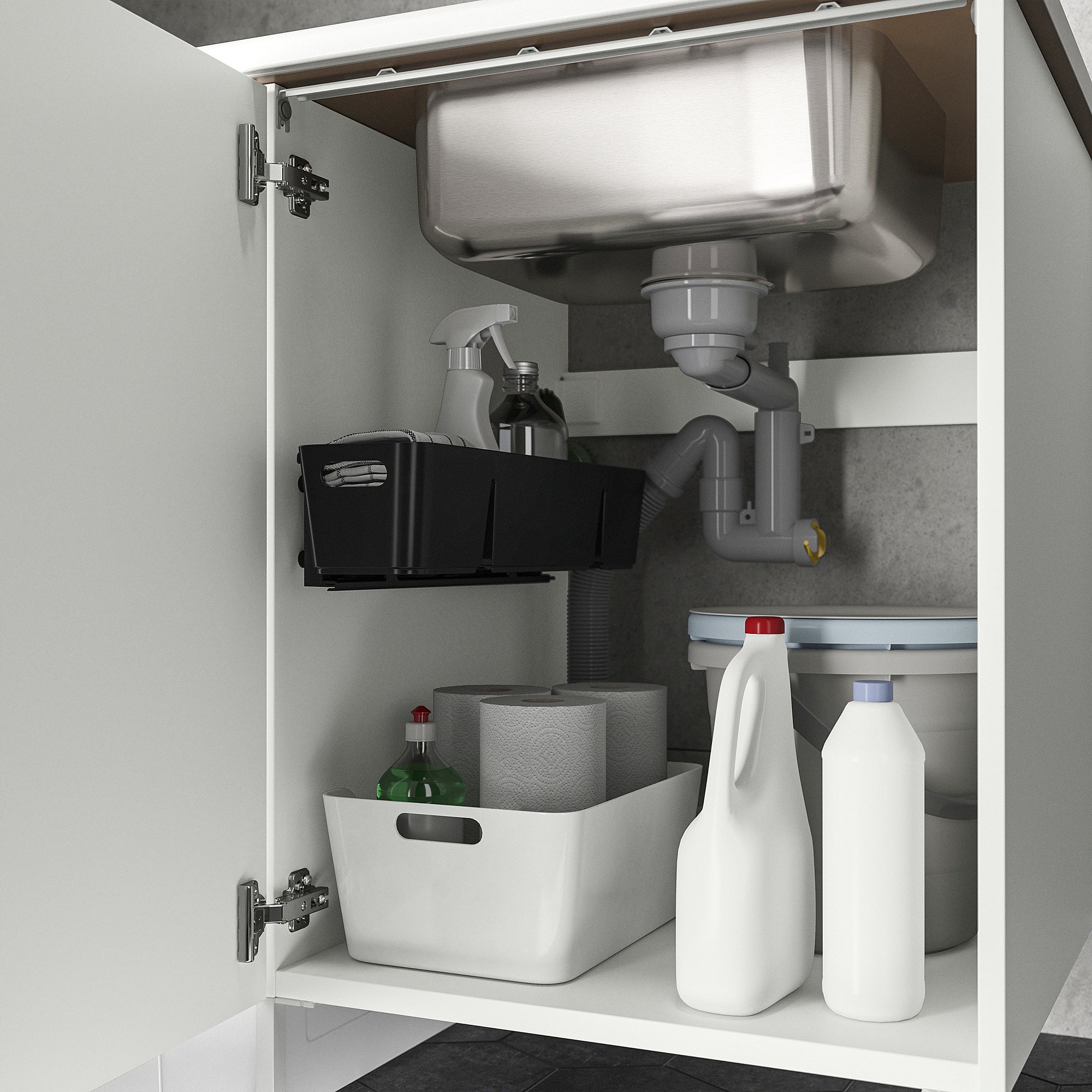 ENHET storage combination, white, 139x63.5x87.5 cm