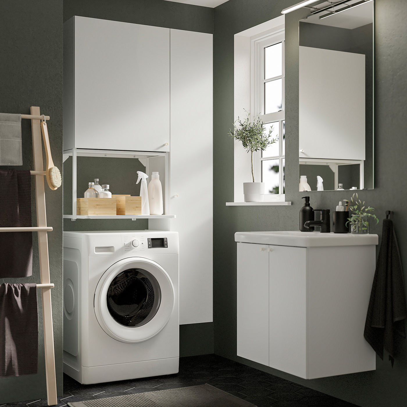 ENHET storage combination, white, 60x45x115 cm