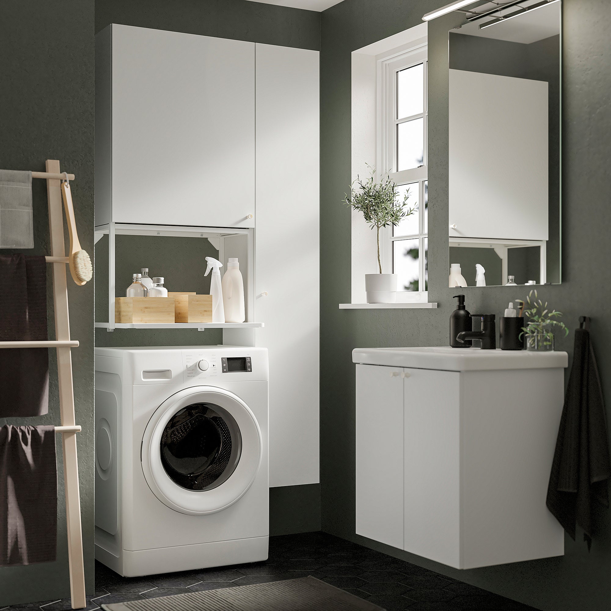 ENHET storage combination, white, 60x45x115 cm