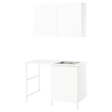 ENHET storage combination, white, 139x63.5x87.5 cm