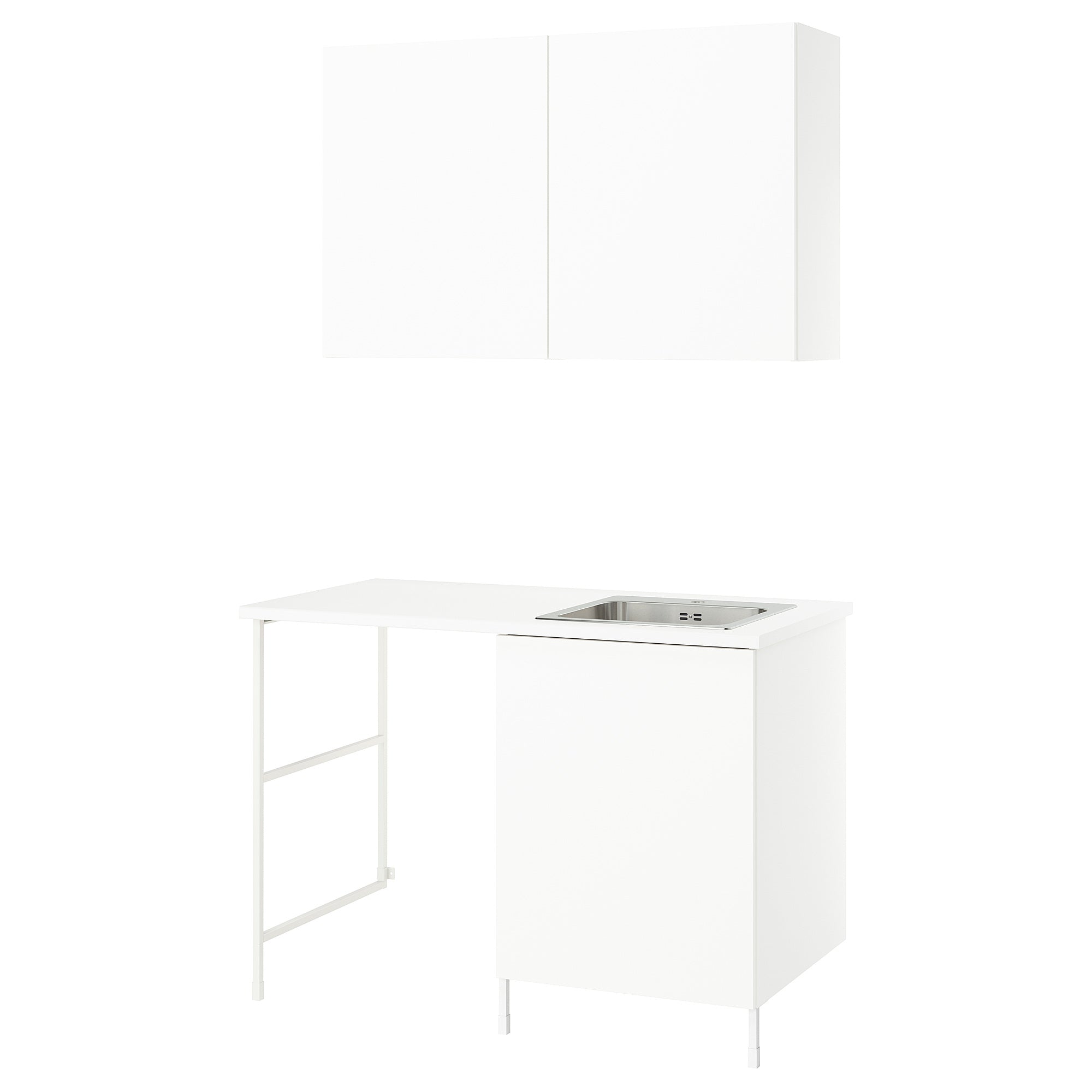 ENHET storage combination, white, 139x63.5x87.5 cm