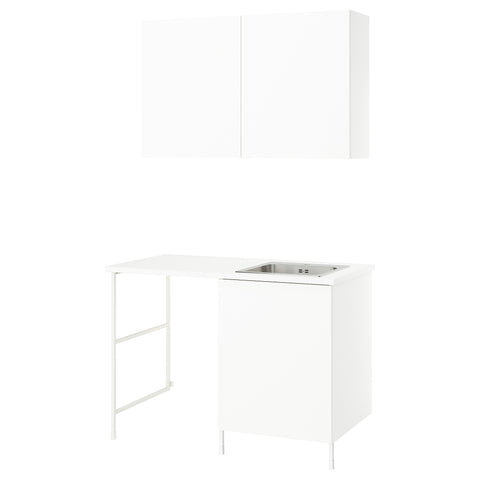 ENHET storage combination, white, 139x63.5x87.5 cm
