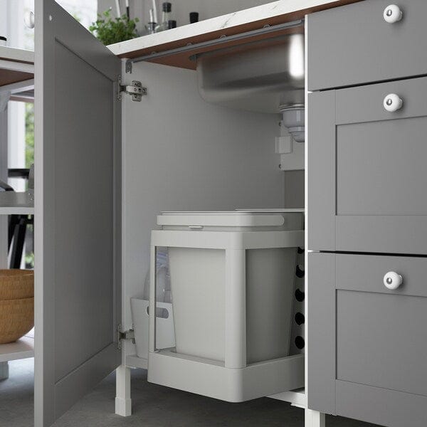 Ikea ENHET - Corner kitchen, white / gray frame