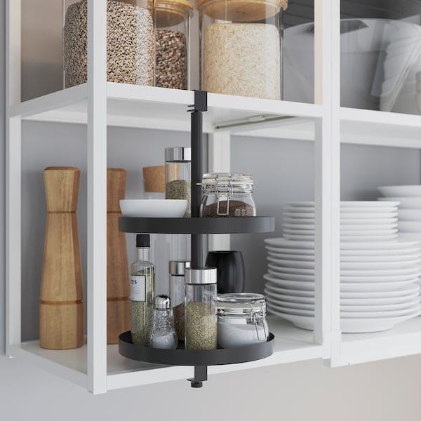 Ikea ENHET - Corner kitchen, white / gray frame