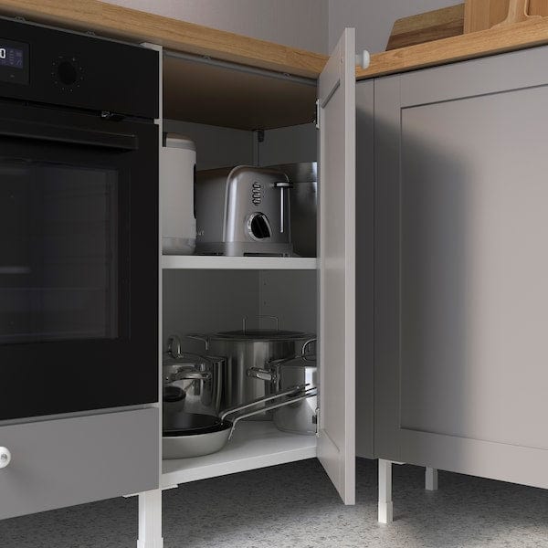 Ikea ENHET - Corner kitchen, white / gray frame