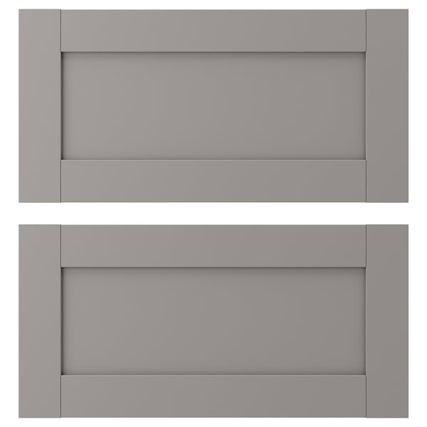 ENHET drawer front, grey frame, 60x30 cm, 2 pack