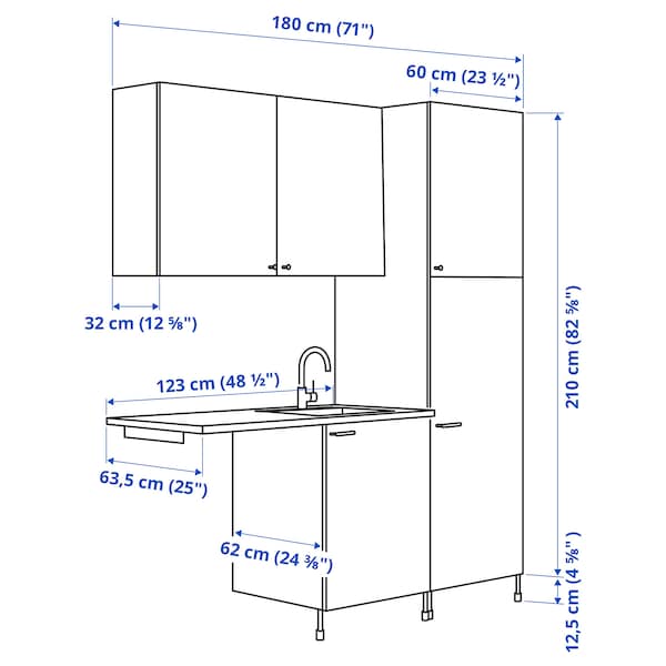 Ikea ENHET - Laundry , 183x63.5x222.5 cm