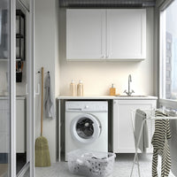 ENHET - Laundry, white/white frame,139x63.5x87.5 cm