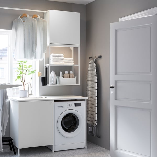 ENHET - Laundry, white, 139x63.5x87.5 cm , 139x63.5x87.5 cm