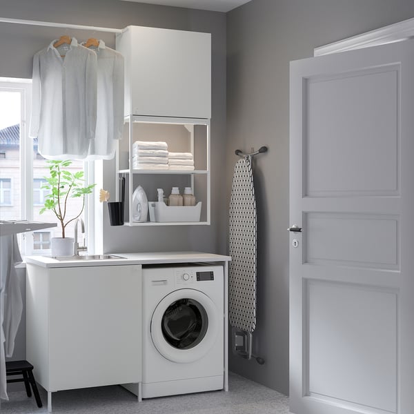ENHET - Laundry, white, 139x63.5x87.5 cm , 139x63.5x87.5 cm