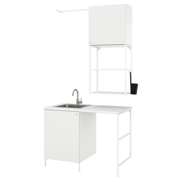 ENHET - Laundry, white, 139x63.5x87.5 cm , 139x63.5x87.5 cm