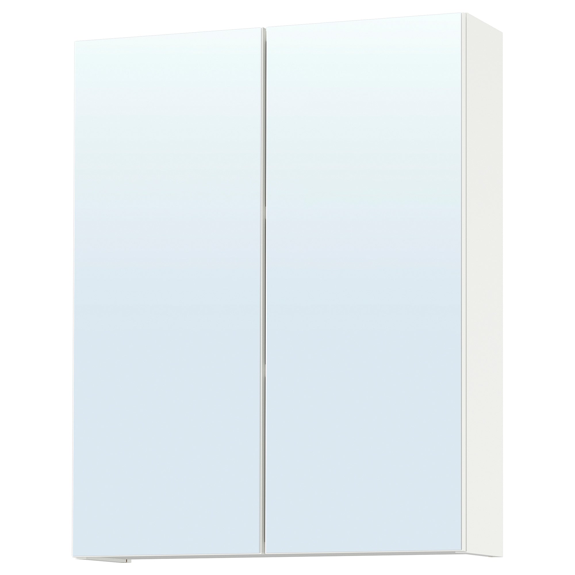 ENHET mirror cabinet with doors, white, 60x17x75 cm