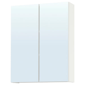 ENHET mirror cabinet with doors, white, 60x17x75 cm
