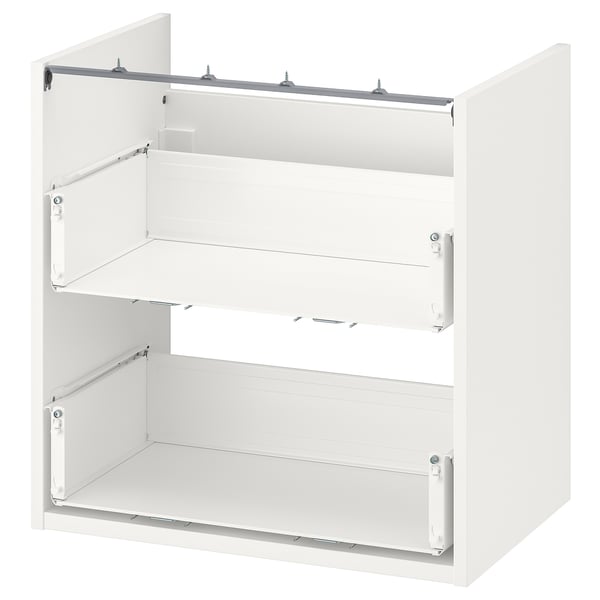 ENHET base cb f washbasin w 2 drawers, white, 60x40x60 cm