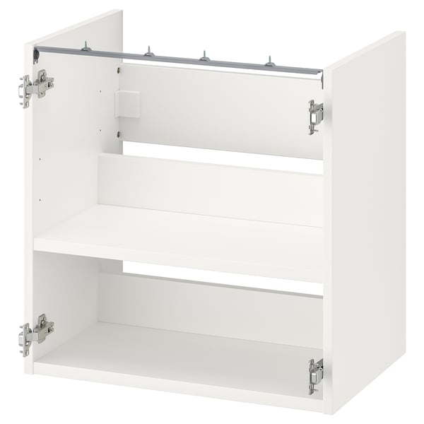 ENHET base cb f washbasin w shelf, white, 60x40x60 cm
