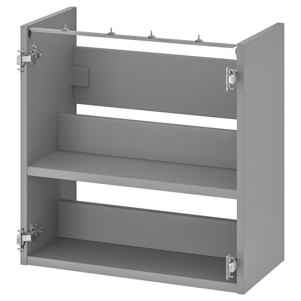 ENHET base cb f washbasin w shelf, grey, 60x30x60 cm