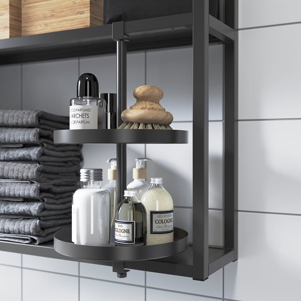 ENHET - ENHET Swivel shelf, anthracite, 40x21 cm