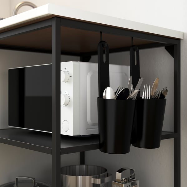ENHET base fr w shelves, anthracite, 60x60x75 cm