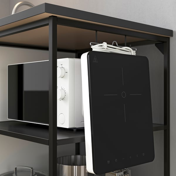 ENHET base fr w shelves, anthracite, 40x60x75 cm