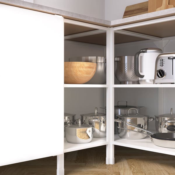ENHET base fr w shelves, white, 60x60x75 cm