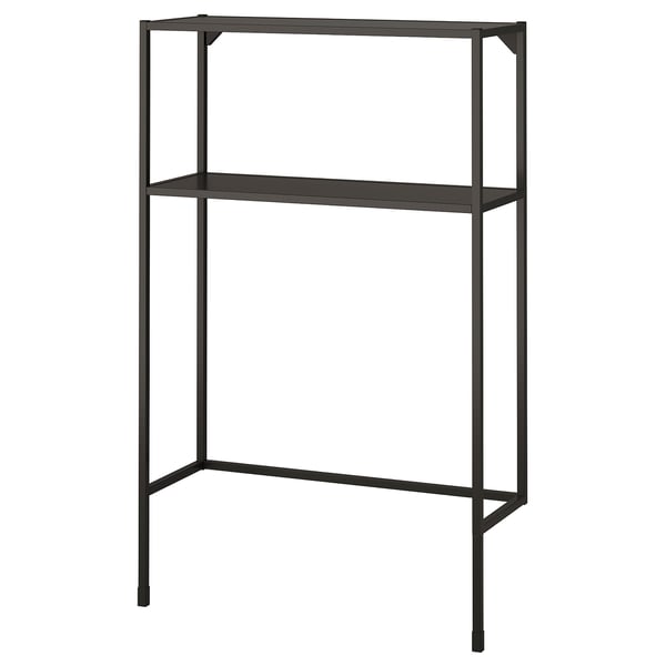 ENHET frame w shelves for washing machine, anthracite, 80x30x129 cm