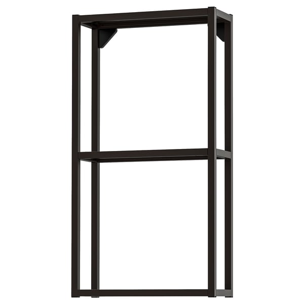 ENHET - ENHET Wall fr w shelves, anthracite, 40x15x75 cm