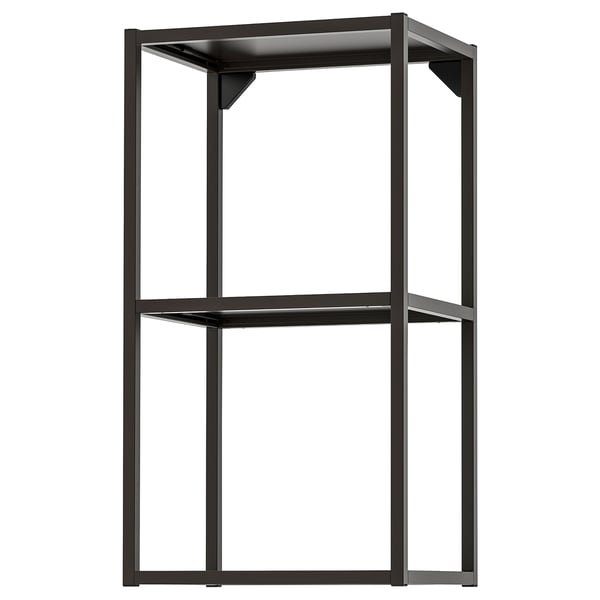 ENHET wall frame with shelves, anthracite, 40x30x75 cm