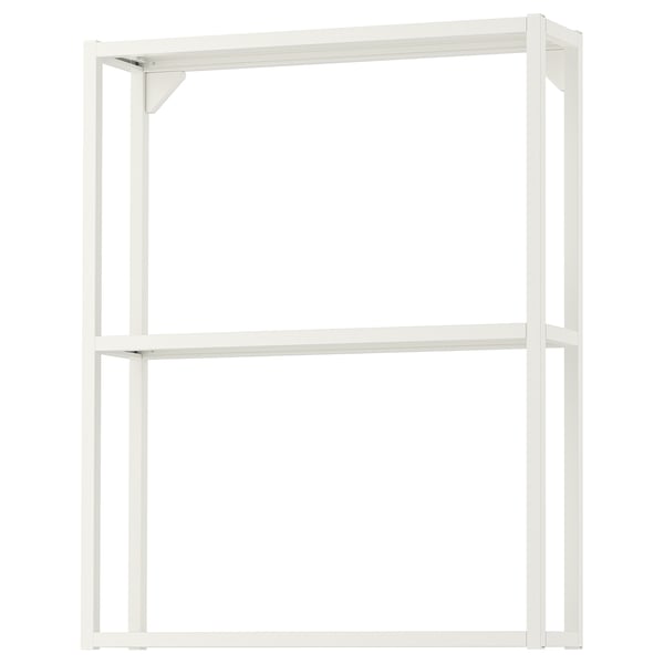 ENHET wall fr w shelves, white, 60x15x75 cm