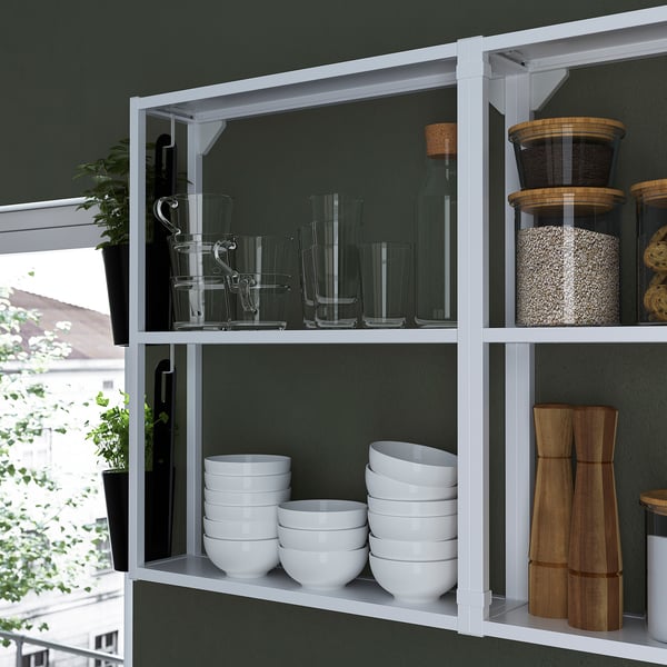 ENHET wall frame with shelves, white, 60x15x75 cm