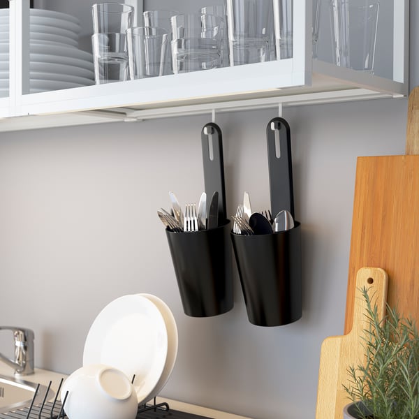 ENHET - ENHET Wall fr w shelves, white, 60x30x75 cm