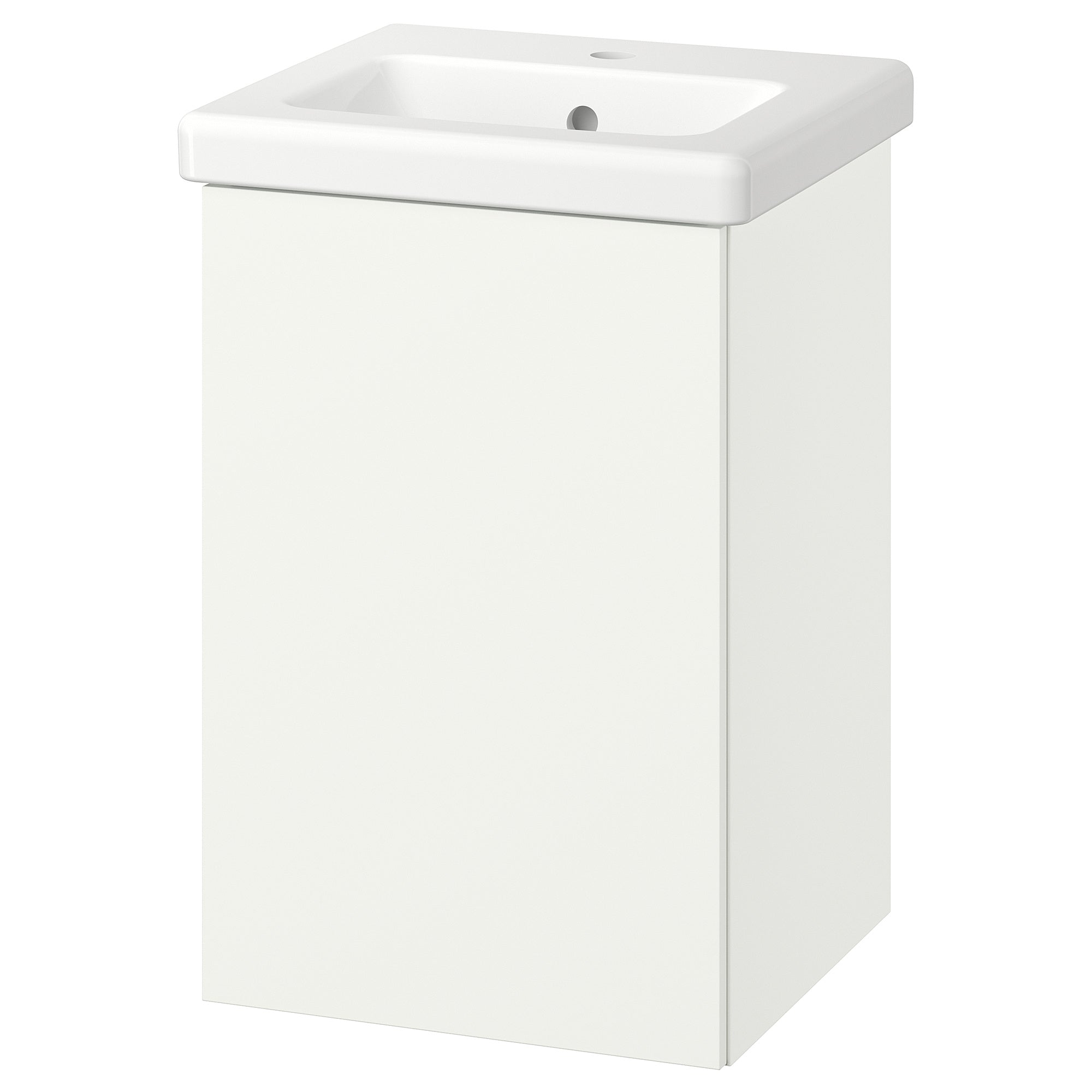 ENHET / TVÄLLEN wash-stnd w door/wash-basin, white, 44x43x65 cm