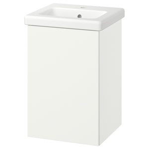 ENHET / TVÄLLEN wash-stnd w door/wash-basin, white, 44x43x65 cm