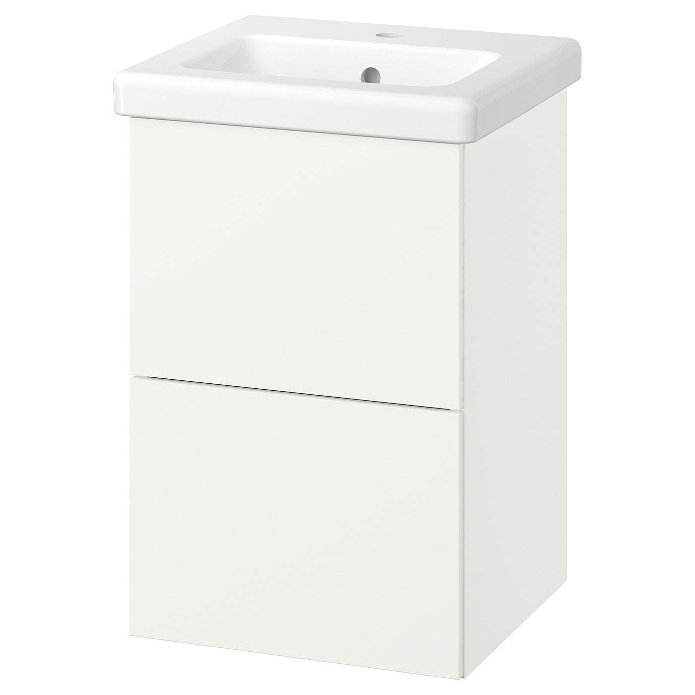 ENHET / TVÄLLEN wash-stnd w drawers/wash-basin, white, 44x43x65 cm