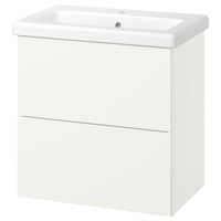 ENHET / TVÄLLEN wash-stnd w drawers/wash-basin, white, 64x43x65 cm