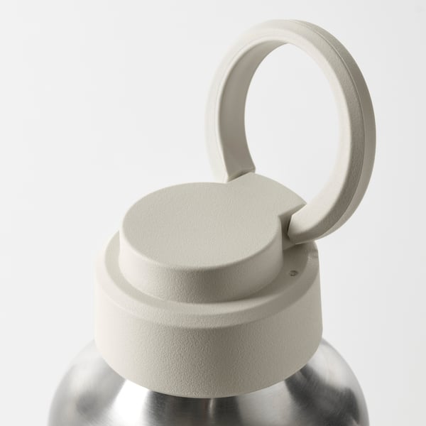 ENKELSPÅRIG water bottle, stainless steel/beige, 0.5 l