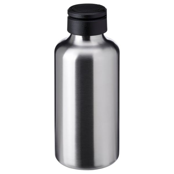 ENKELSPÅRIG - Water bottle, stainless steel/black, 0.7 l