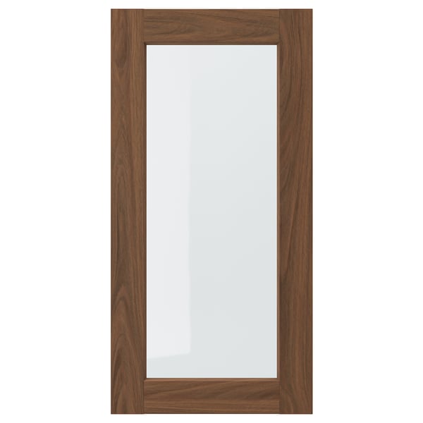 ENKÖPING - ENKÖPING Glass door, brown walnut effect, 40x80 cm