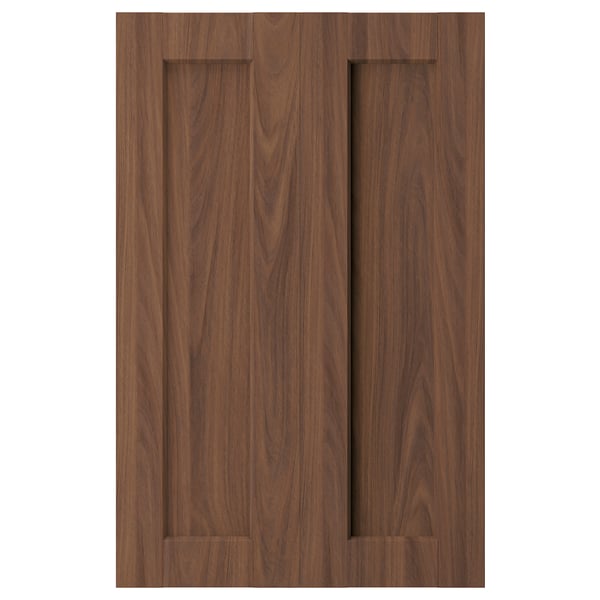ENKÖPING - ENKÖPING 2-p door f corner base cabinet set, brown walnut effect, 25x80 cm