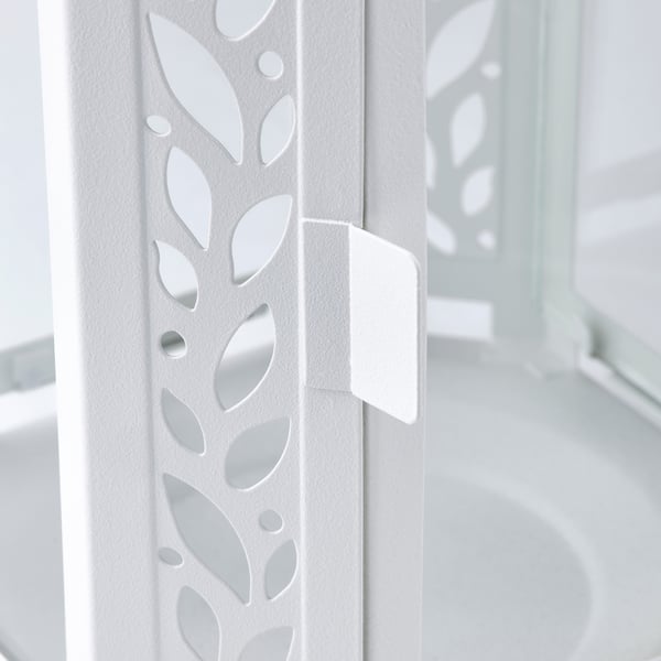 ENRUM Lantern f block candle, in/outdoor white 28 cm , 28 cm