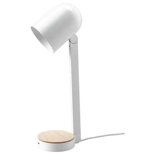 ENSMÄRKE desk lamp, white, 9 cm