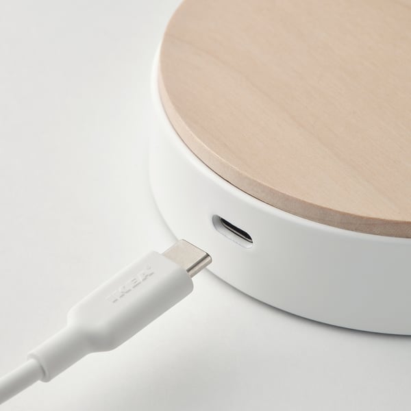 ENSMÄRKE desk lamp, white, 9 cm