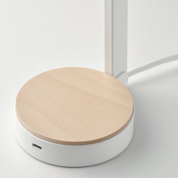 ENSMÄRKE desk lamp, white, 9 cm
