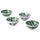 ENTUSIASM bowl, patterned/green, 12 cm, 4 pack