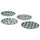 ENTUSIASM side plate, patterned/green, 18 cm, 4 pack