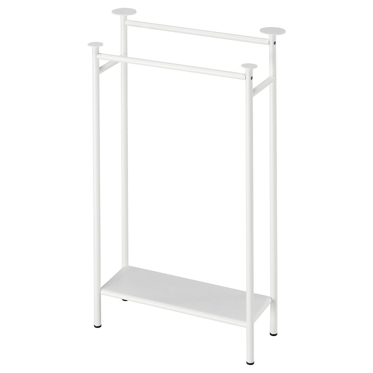 ENUDDEN towel stand with 2 rails, white, 47x85 cm