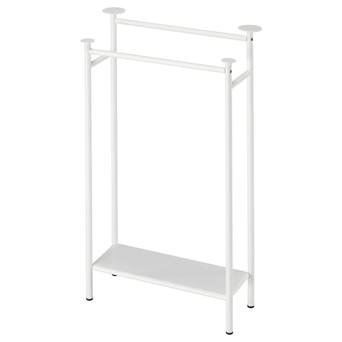 ENUDDEN towel stand with 2 rails, white, 47x85 cm
