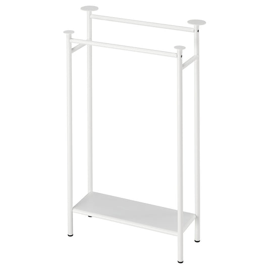 ENUDDEN towel stand with 2 rails, white, 47x85 cm
