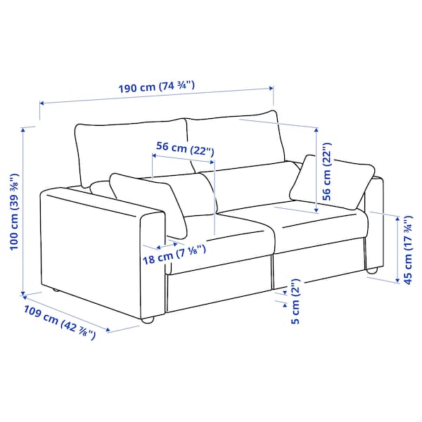 Ikea ESKILSTUNA - 2-seater sofa, Hillared beige ,