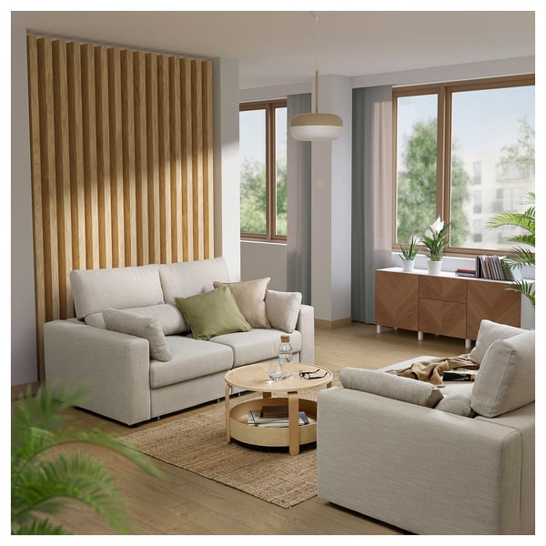 ESKILSTUNA 2-seat sofa, Hillared beige, 190x100x109 cm